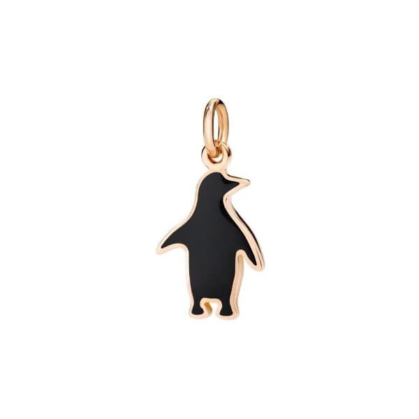 Pendentif DoDo Pingouin En Or Rose Et Émail - Or Rose 375/1000ème/Email - Rose